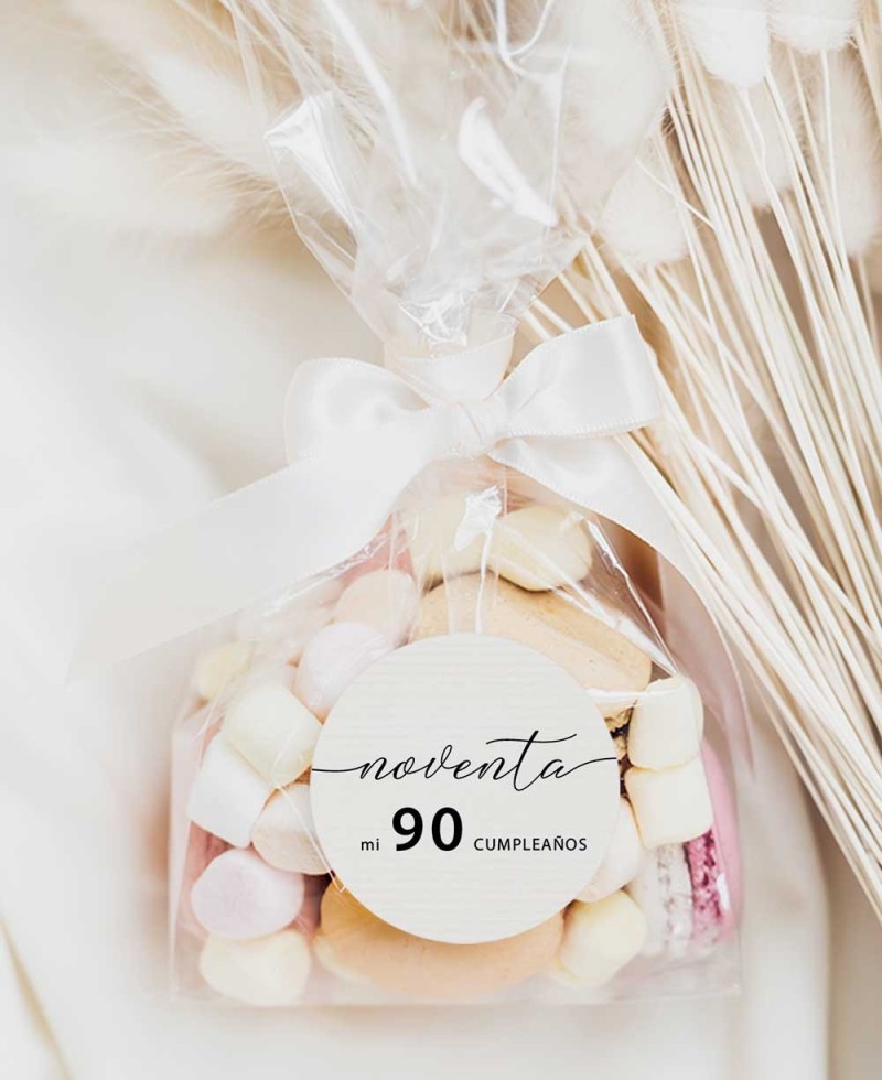 Geburtstagsdetails runder Kalligraphie-Aufkleber