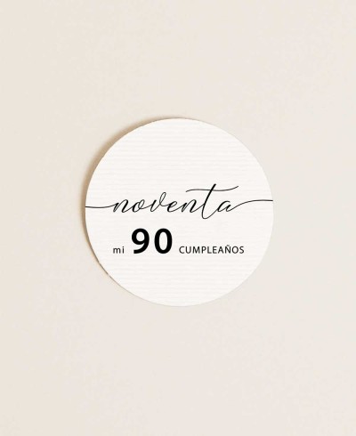 Autocollant rond d’anniversaire classique