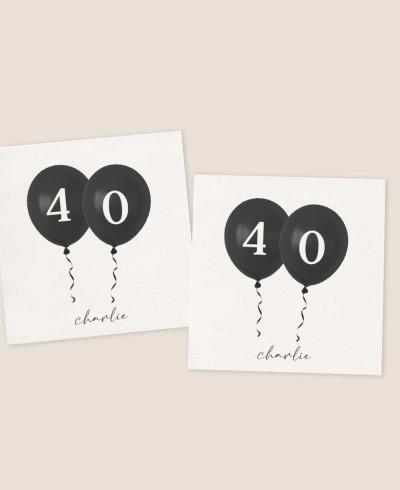 Pegatinas cuadrado para cumples globos