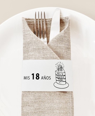 Porta-guardanapos para festa de bolo de aniversário