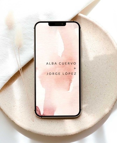 Digitale Einladung Aquarell Terrakotta Hochzeiten