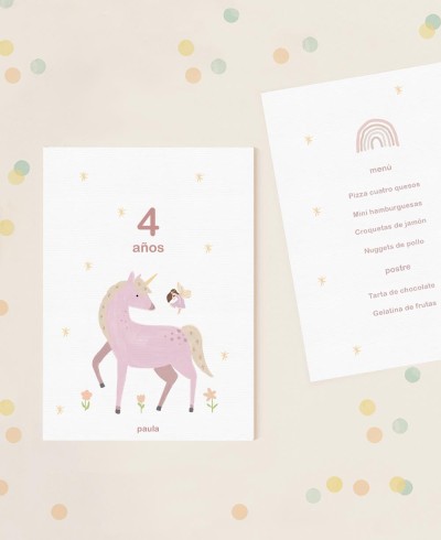 Menu per principesse di compleanno dei bambini