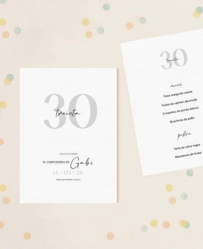 Menu di compleanno classico per adulti