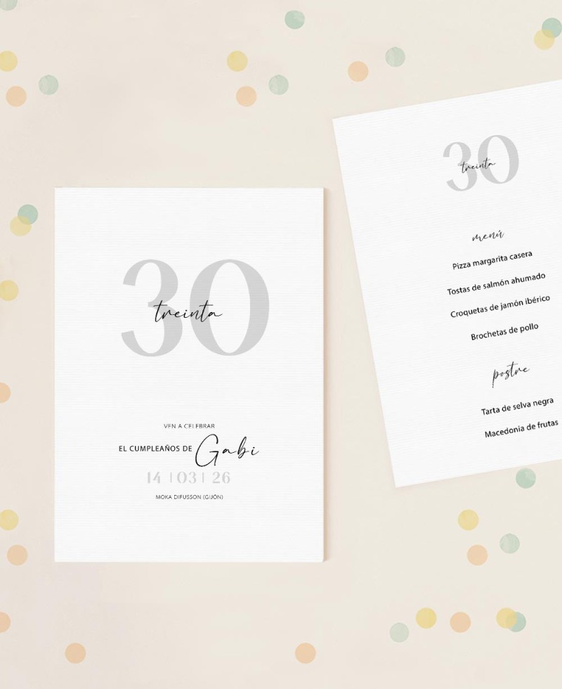 Menu di compleanno classico per adulti