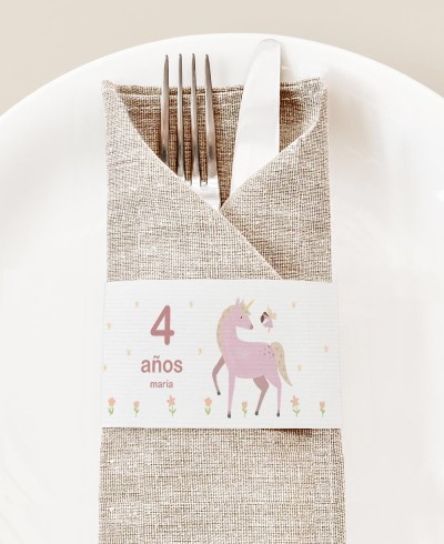 Anel de guardanapo para aniversários de princesa