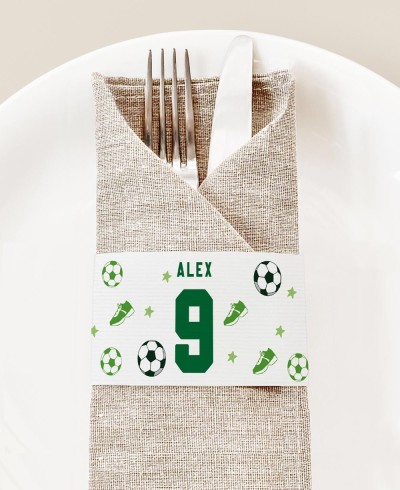 Servilletero para cumpleaños fútbol