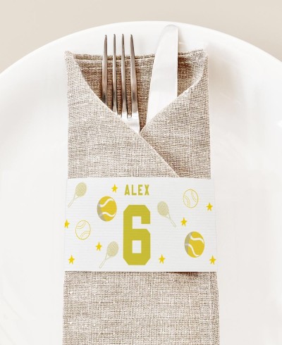 Servilletero para cumpleaños tenis