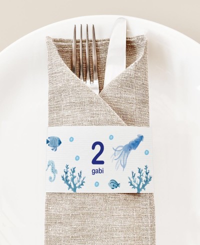 Porta-guardanapos para o mar de aniversário