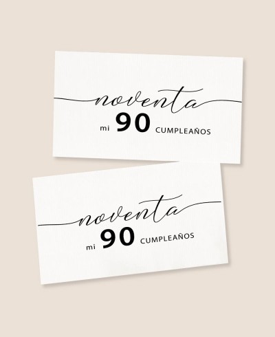 Pegatinas rectangulares para cumpleaños minimalista