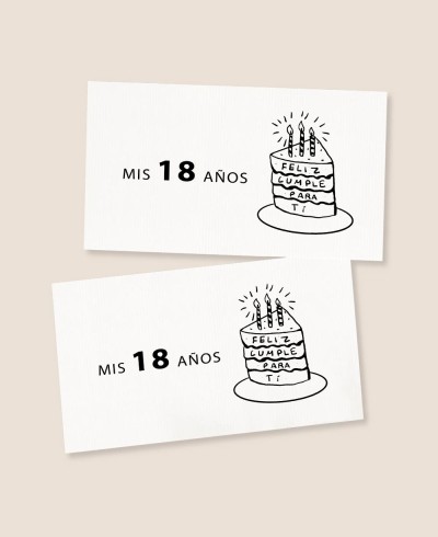 Pegatinas rectangulares para cumpleaños pastel tarta