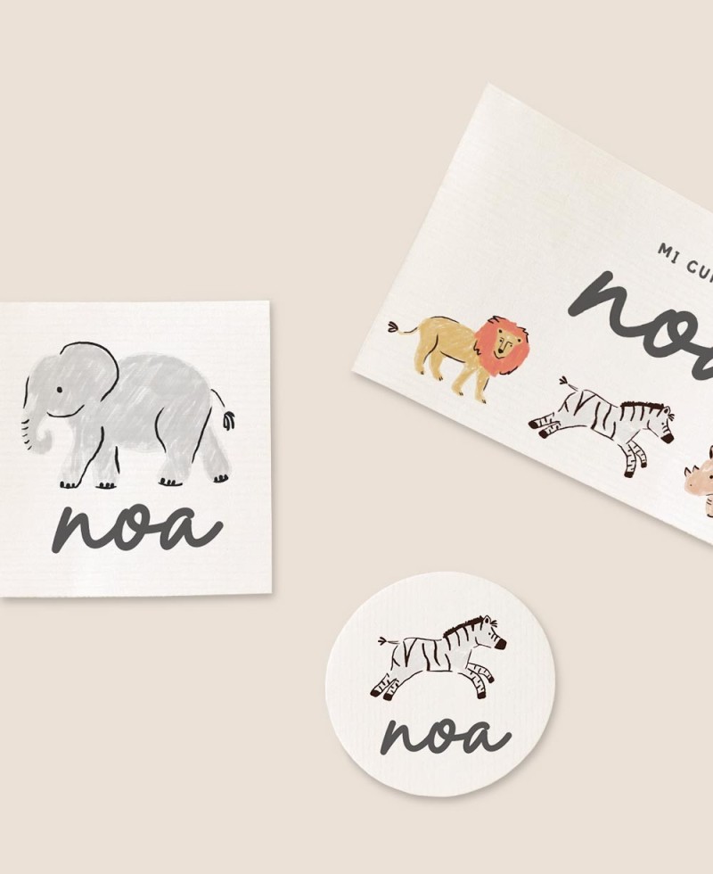 Formatos pegatinas para detalles cumpleaños selva