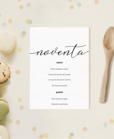 Minuto per compleanni calligrafici adulti