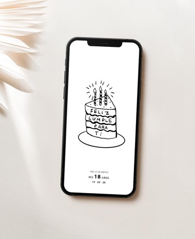 Digital Cake Cake Birthday Invitation