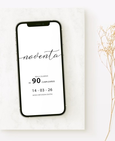 Invitación digital para cumpleaños clásica