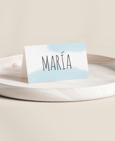 Puesto de mesa plegado para bautizos colección cigüeña