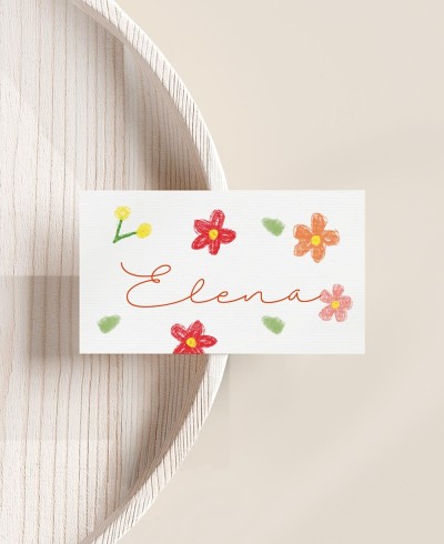 Marcasitios para bautizos florecitas