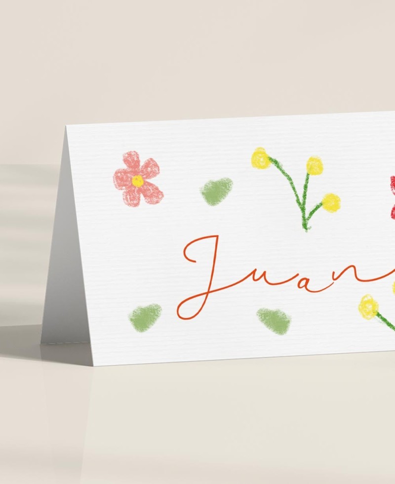 Zoom puestos de mesa para bautizos iniciales flores