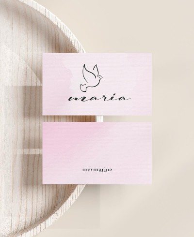 Aquarell Taufe Platzhalter für Mädchen