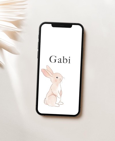 Invitation digitale pour les baptêmes animaux forêt