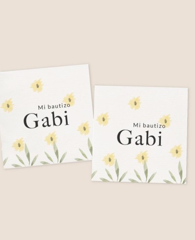 Quadratische Aufkleber für Taufen Tiere Wald