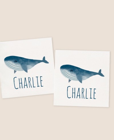 Quadratische Aufkleber für Ozeanwal-Taufen