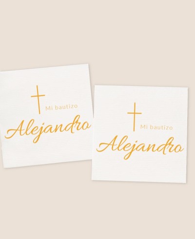 Adesivi quadrati per battesimi croce classica