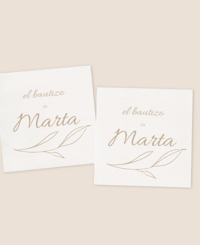 Adesivi quadrati per battesimi classico ulivo botanico