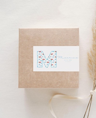 Adesivi rettangolari per i dettagli iniziali del battesimo cielo