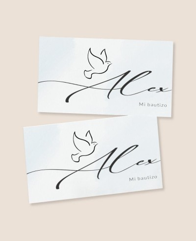 Adesivi rettangolari per regali di battesimo acquerello per bambini