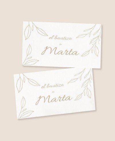 Adesivi rettangolari per i classici regali di battesimo delle olive