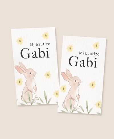 Rechteckige Aufkleber für Taufgeschenke Tiere Feld