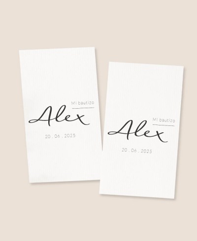 Rechteckige Aufkleber für typografische Taufgeschenke