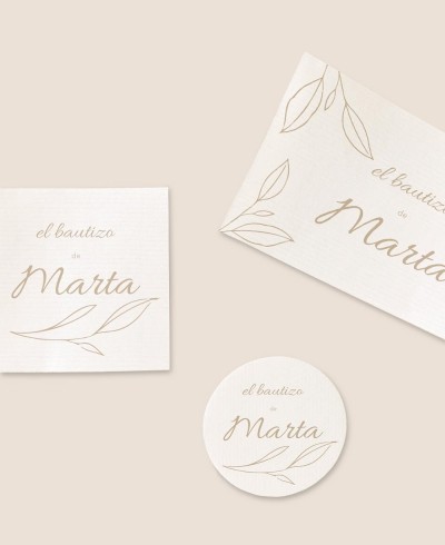 Formati adesivi per battesimi dettagli botanica classica