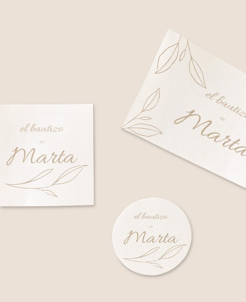 Formati adesivi per battesimi dettagli botanica classica