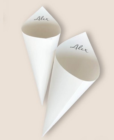 Coni gommosi per battesimi tipografici