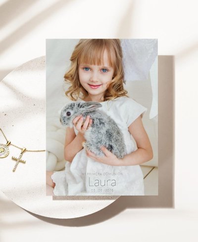 Invitación para comunión niña