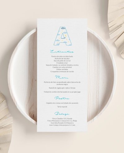 Menu de comunhão nuvens do céu