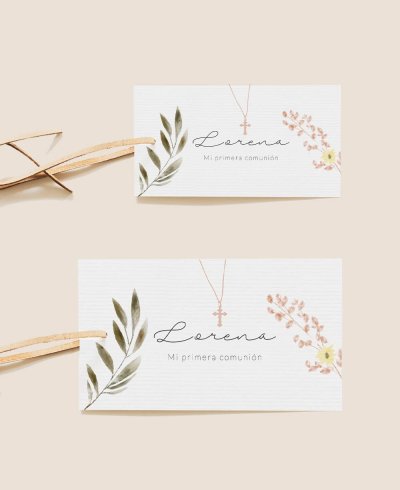 Größen rechteckiges Kreuz und Blumenetiketten