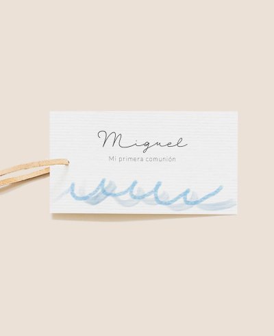 Rectangular communion label sea fish