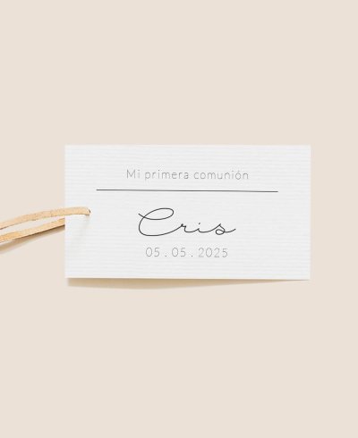 Etiqueta rectangular comunión tradicional