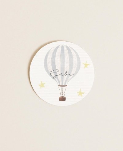 Round sticker for communions sky