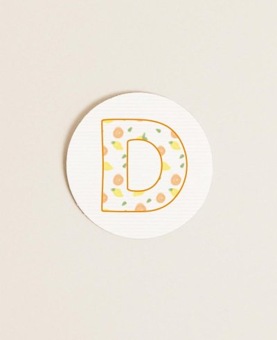 Round sticker for communion fruits