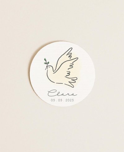 Autocollant rond pour les communions d’enfants