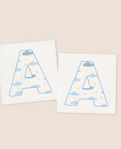 Square sticker for initial communions