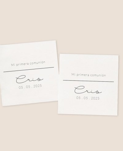 Square sticker for typographic communions