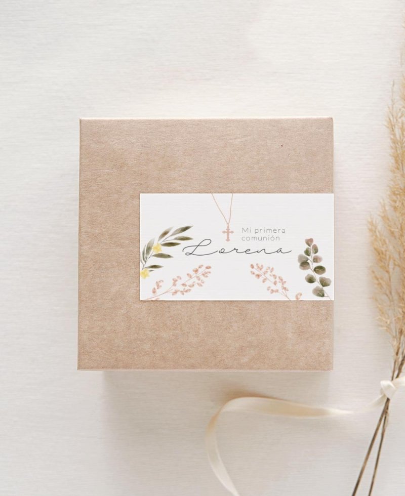 Rectangular horizontal communion cross sticker