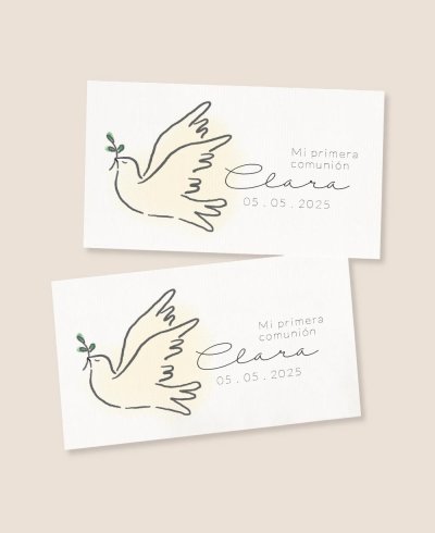 Rectangular horizontal communion stickers for children