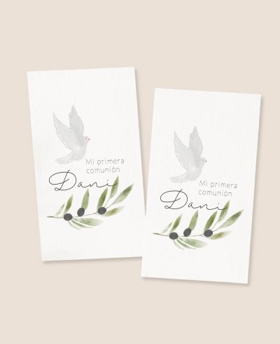 Vertical rectangular communion olive stickers
