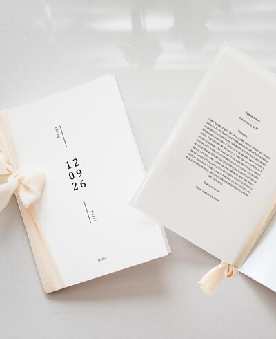 Minimales Hochzeitsmessbuch in Tokio