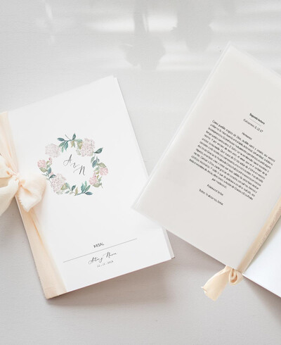 Misali per matrimoni, botanici, ortensie rosa,